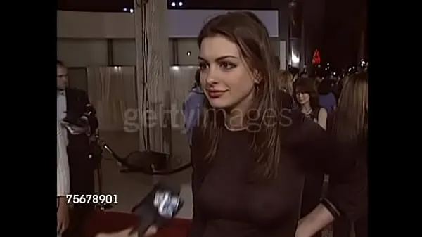 Big Anne Hathaway in her infamous see-through top total Clips