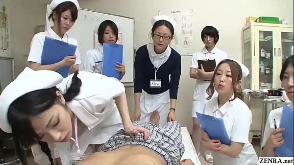 Big JAV nurses CFNM handjob blowjob demonstration Subtitled total Clips