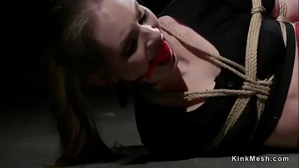 Big Pale brunette tied up on the floor licks mistress pussy total Clips
