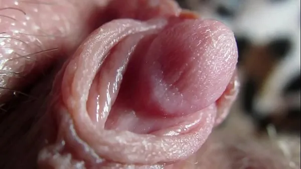 Big Extreme close up on my huge clit head pulsating total Clips