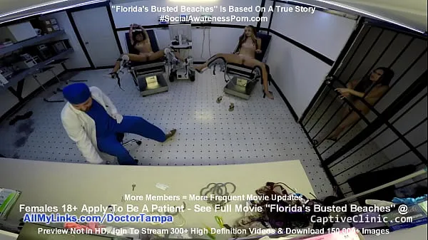إجمالي Floridas Busted Beaches" Asia Perez Little Mina & Ami Rogue Arrested & Get Strip Search & Gyno Exam By Doctor Tampa On Way To Florida Beach إجمالي المقاطع