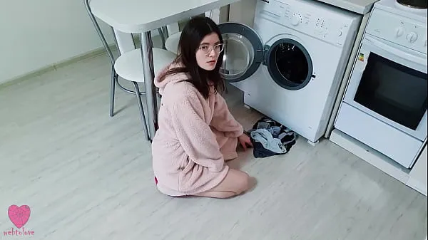Big My girlfriend was NOT stuck in the washing machine and caught me when I wanted to fuck her pussy total Clips