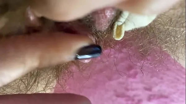 Big Closeup hairy cunt cums hard with erected clitoris total Clips